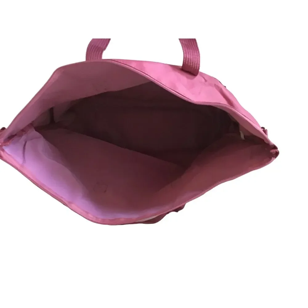 Canvas Tote Carry Pink Travel Bag 19”X12”